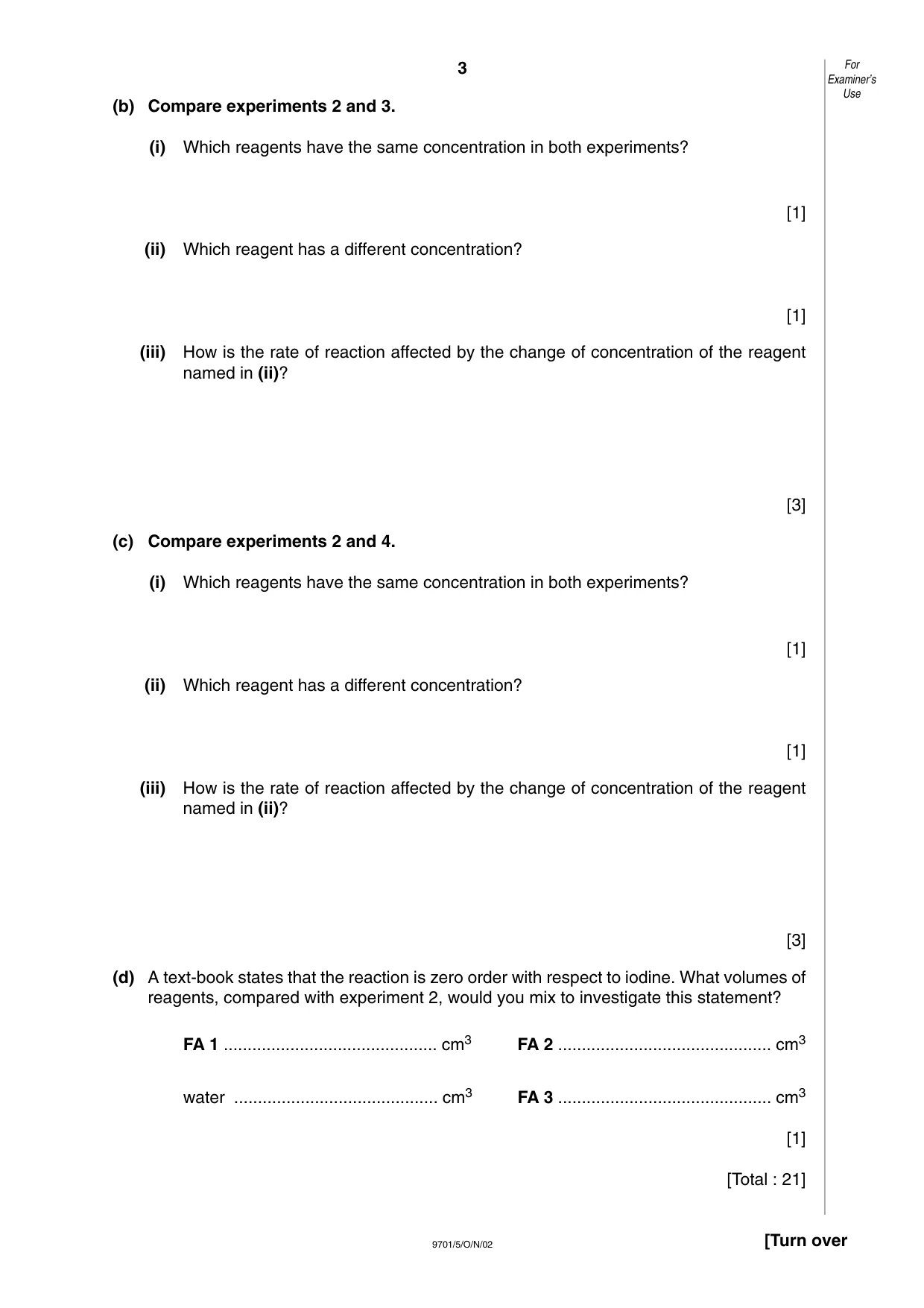 Cambridge A Level Chemistry 9701 2002 Oct/Nov Paper 5 · Variant 1 question paper, page 3 of 8