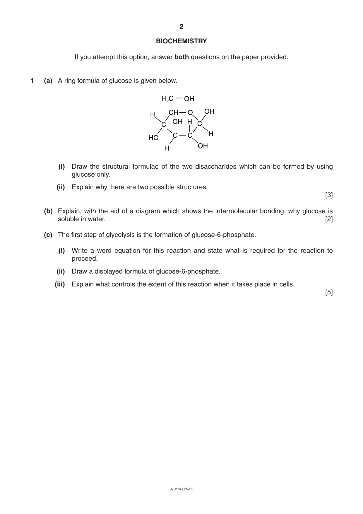 Cambridge A Level Chemistry 9701 2002 Oct/Nov Paper 6 · Variant 1 question paper, page 2 of 14