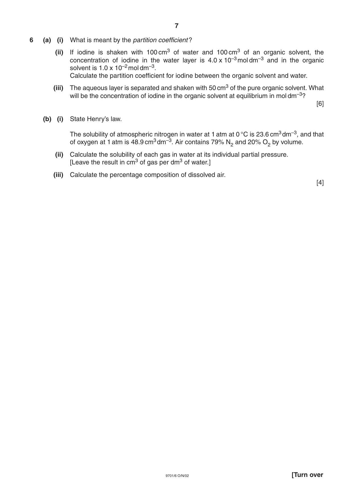 Cambridge A Level Chemistry 9701 2002 Oct/Nov Paper 6 · Variant 1 question paper, page 7 of 14