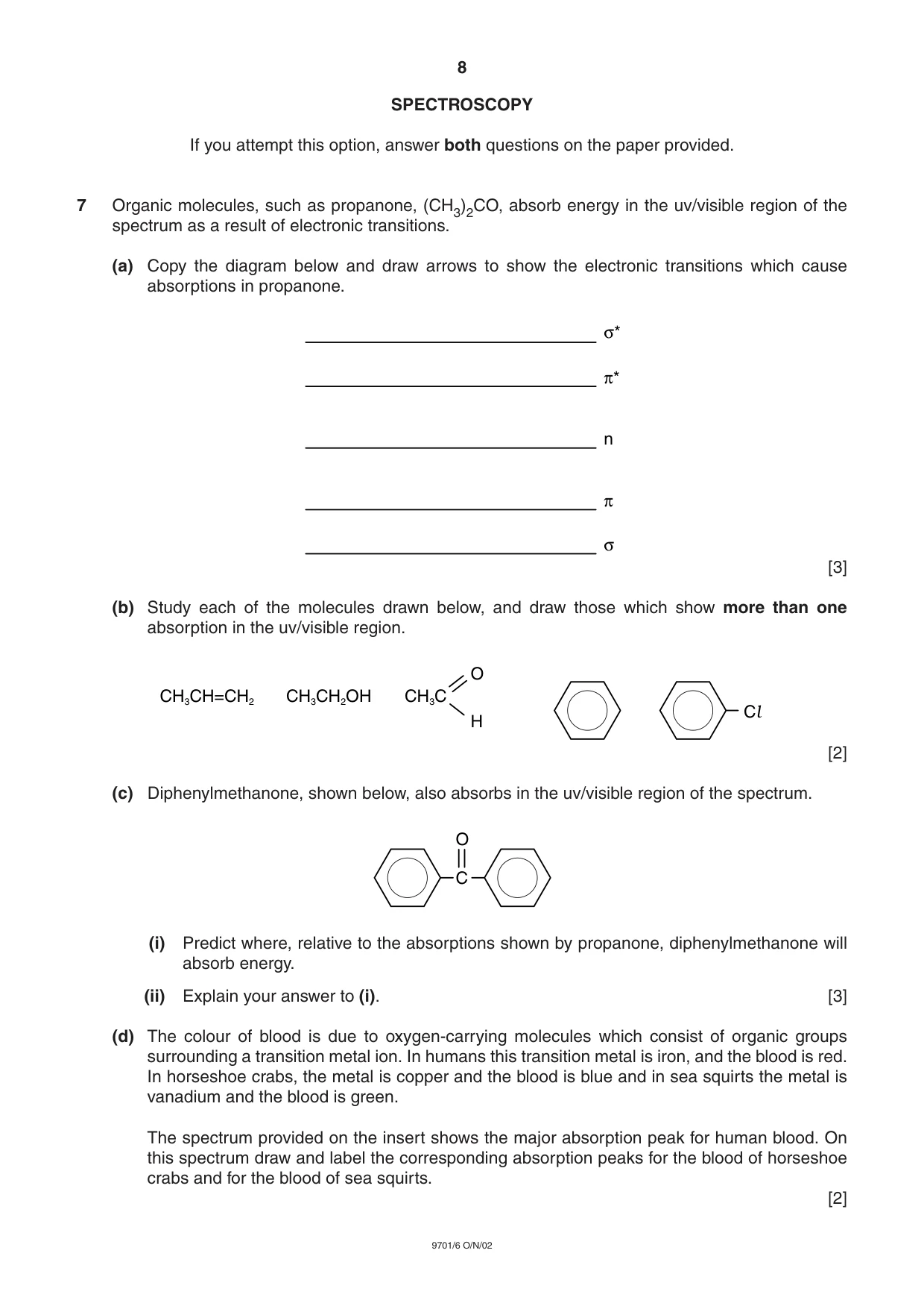 Cambridge A Level Chemistry 9701 2002 Oct/Nov Paper 6 · Variant 1 question paper, page 8 of 14