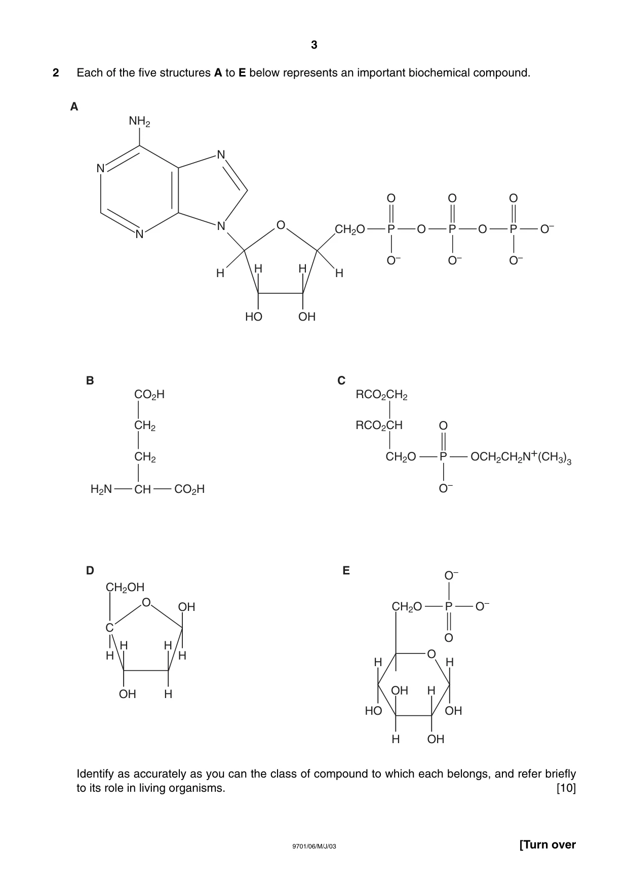 Cambridge A Level Chemistry 9701 2003 May/June Paper 6 · Variant 1 question paper, page 3 of 8