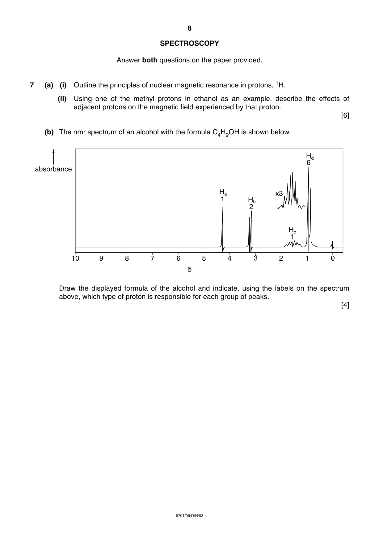 Cambridge A Level Chemistry 9701 2003 Oct/Nov Paper 6 · Variant 1 question paper, page 8 of 12