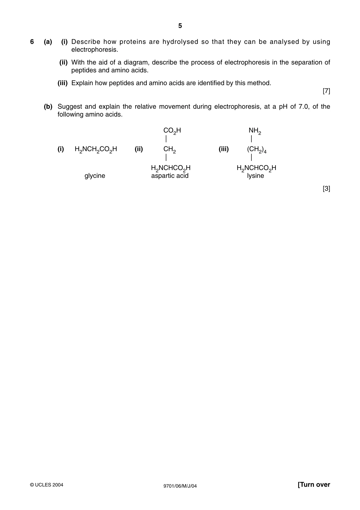 Cambridge A Level Chemistry 9701 2004 May/June Paper 6 · Variant 1 question paper, page 5 of 12