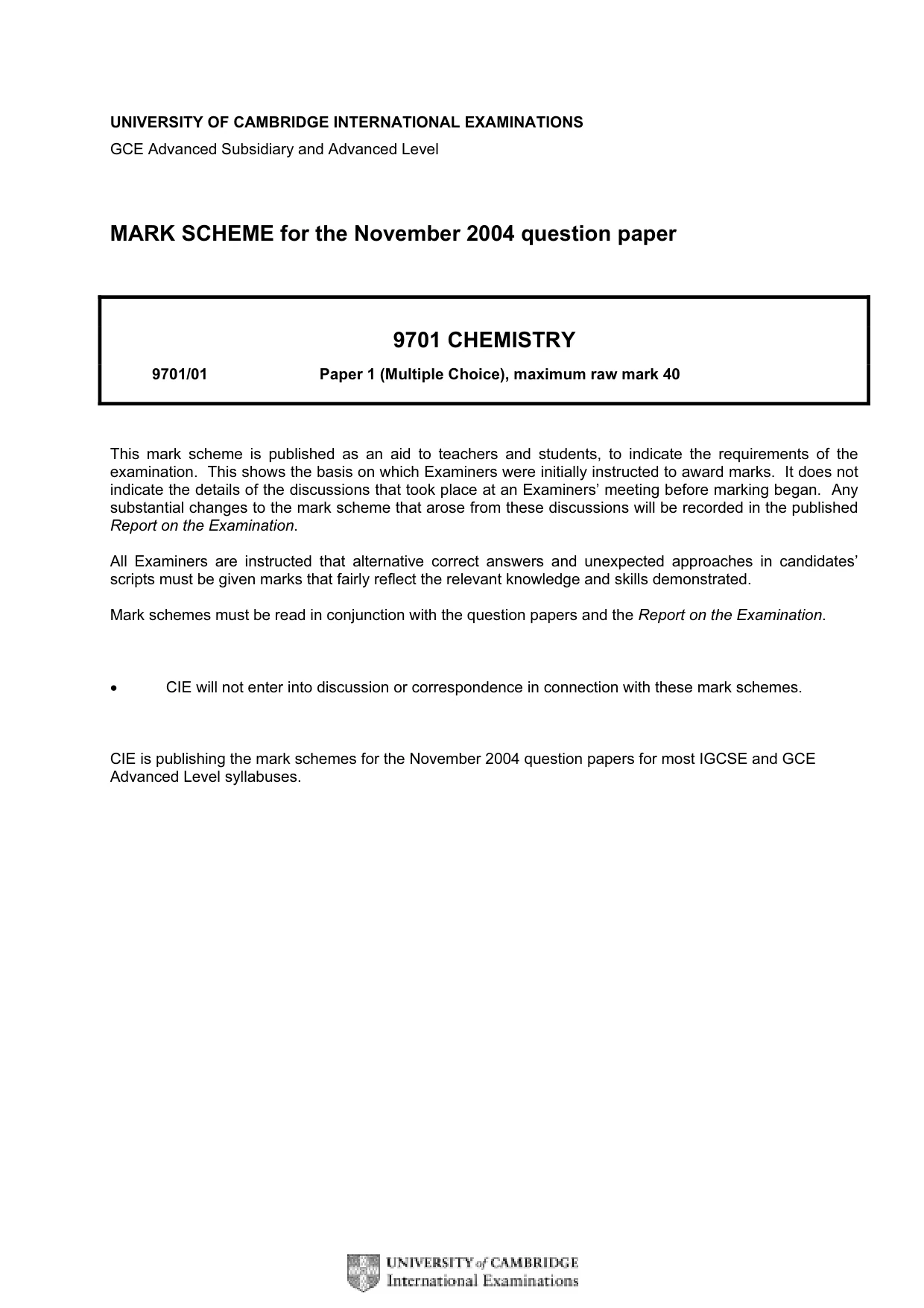 Mark scheme, page 1 of 4