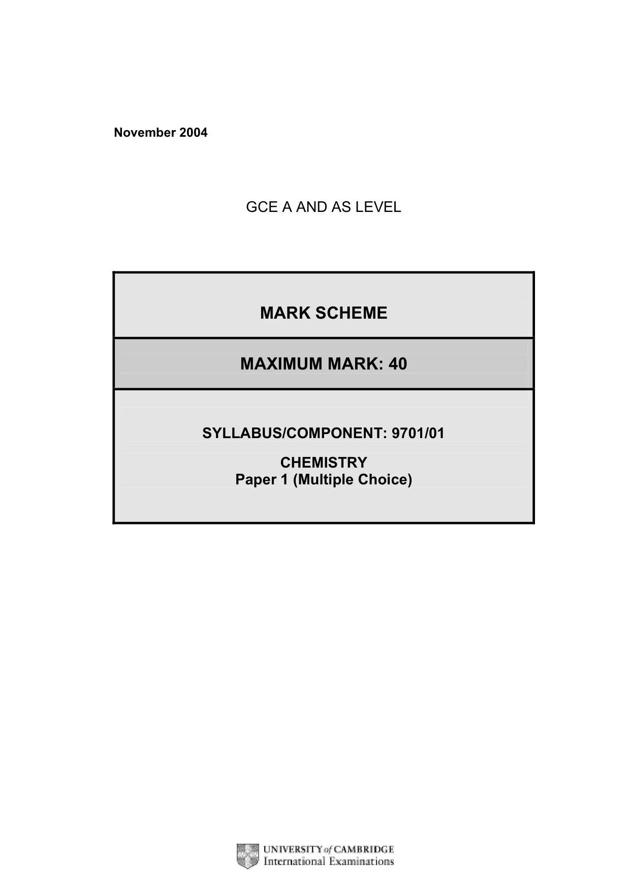 Mark scheme, page 3 of 4