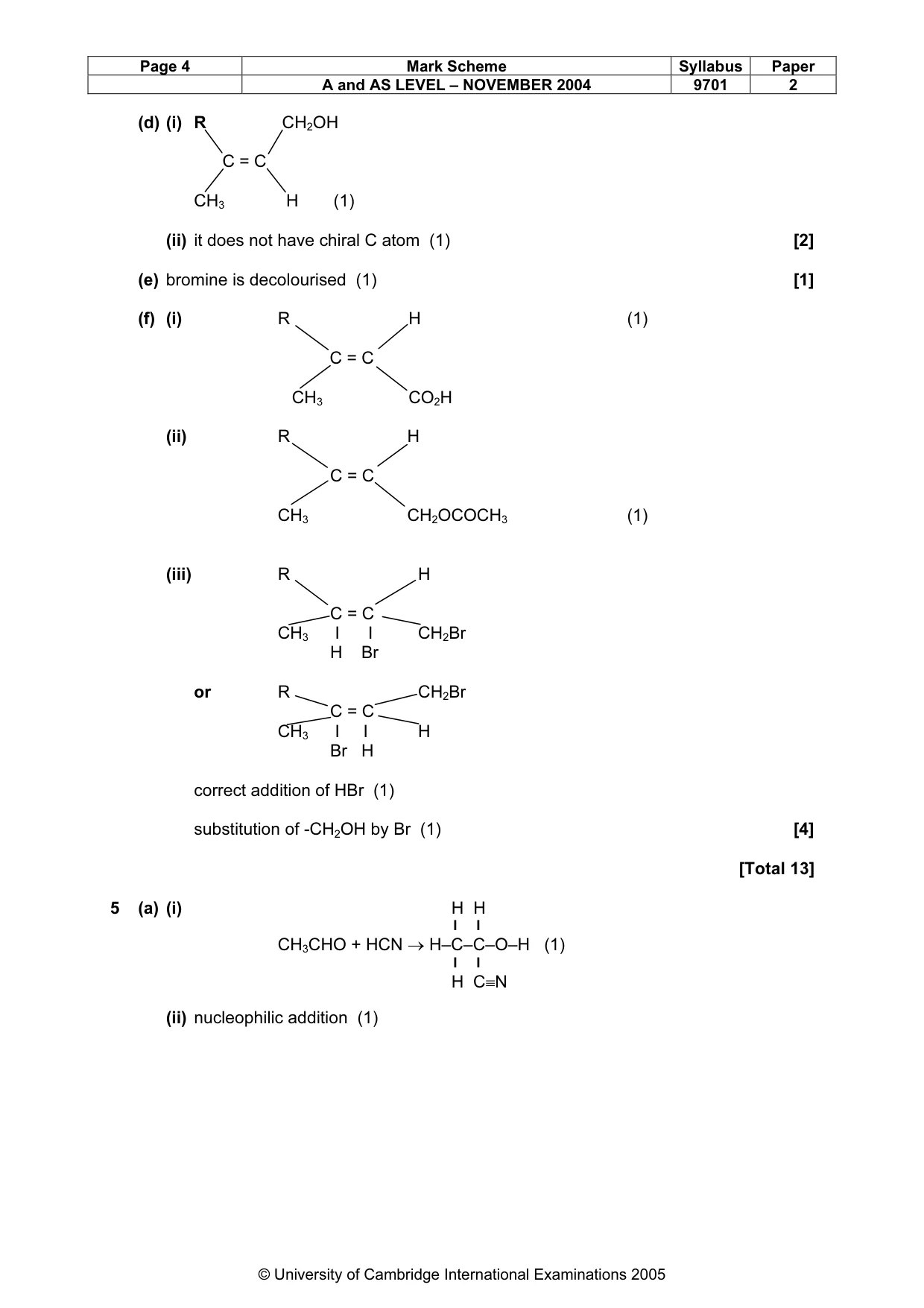 Mark scheme, page 7 of 8