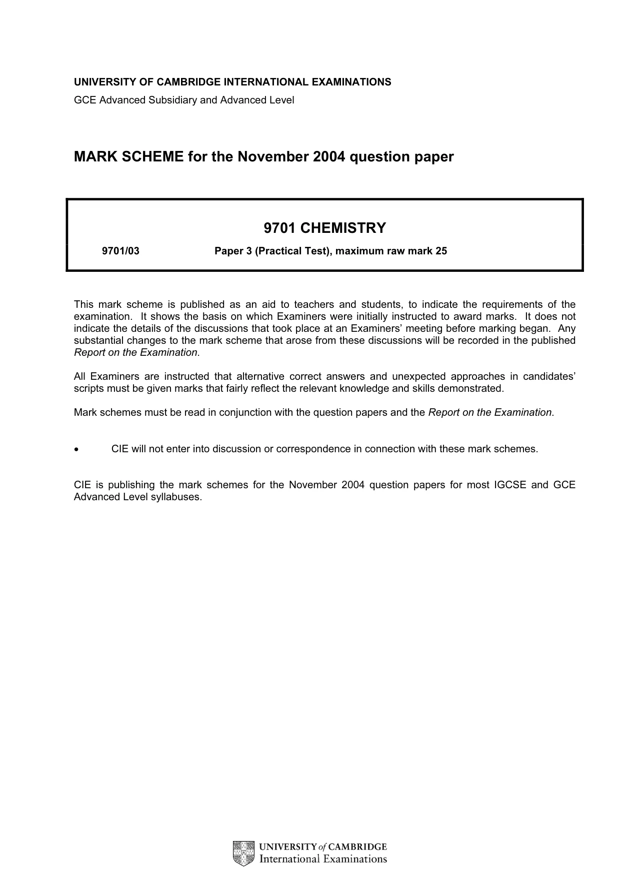 Mark scheme, page 1 of 8