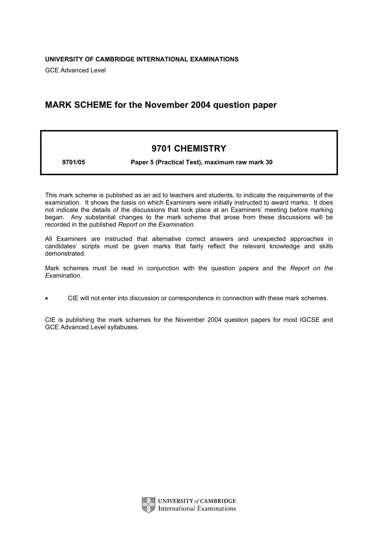 Mark scheme, page 1 of 11