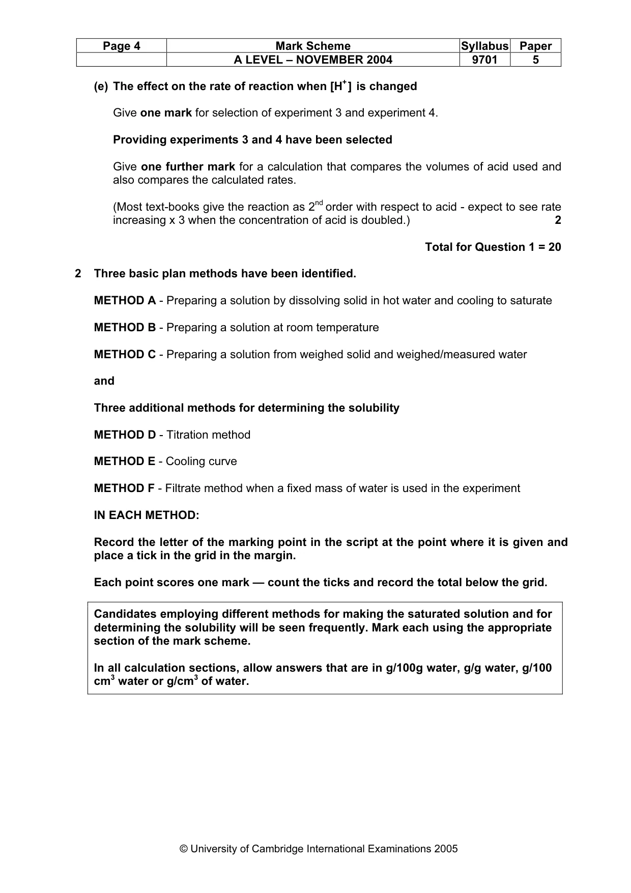 Mark scheme, page 7 of 11