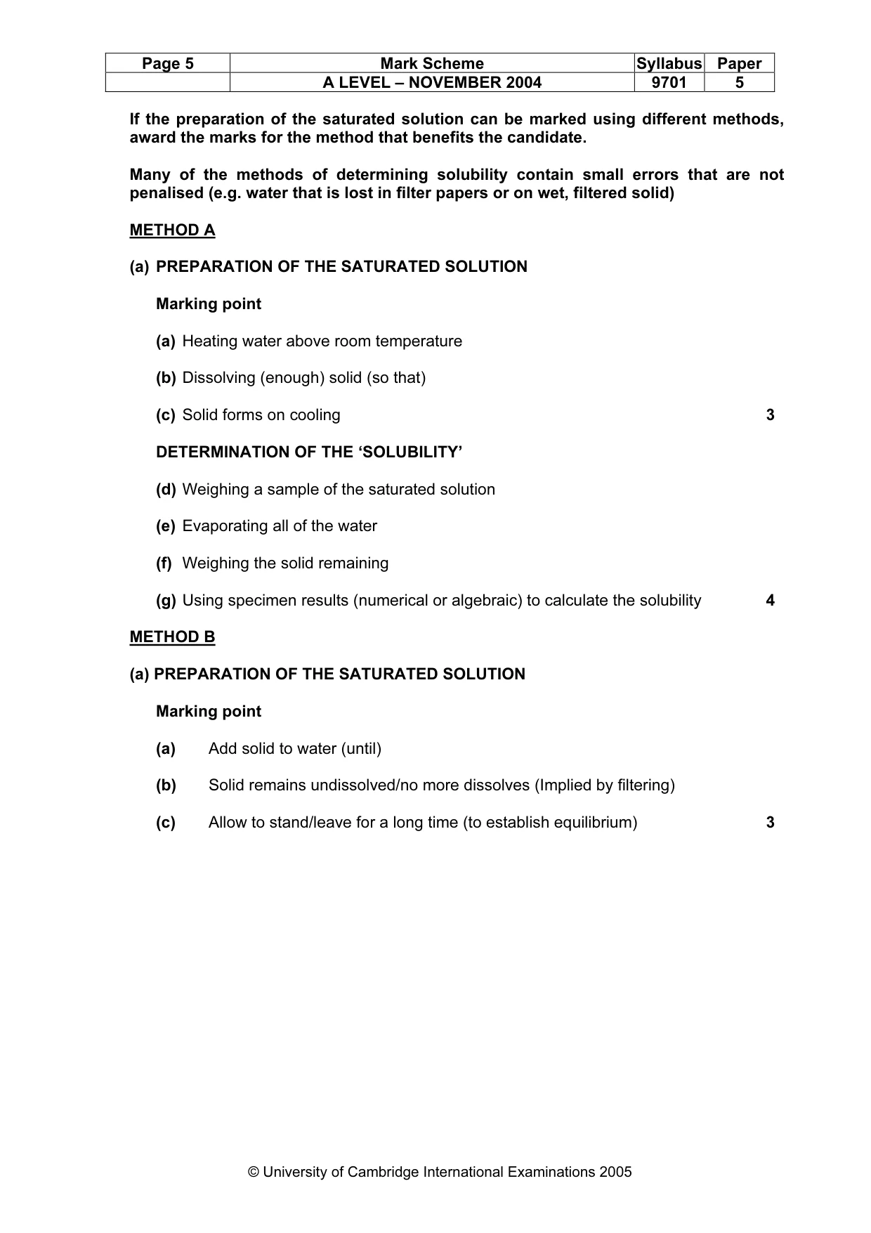 Mark scheme, page 8 of 11