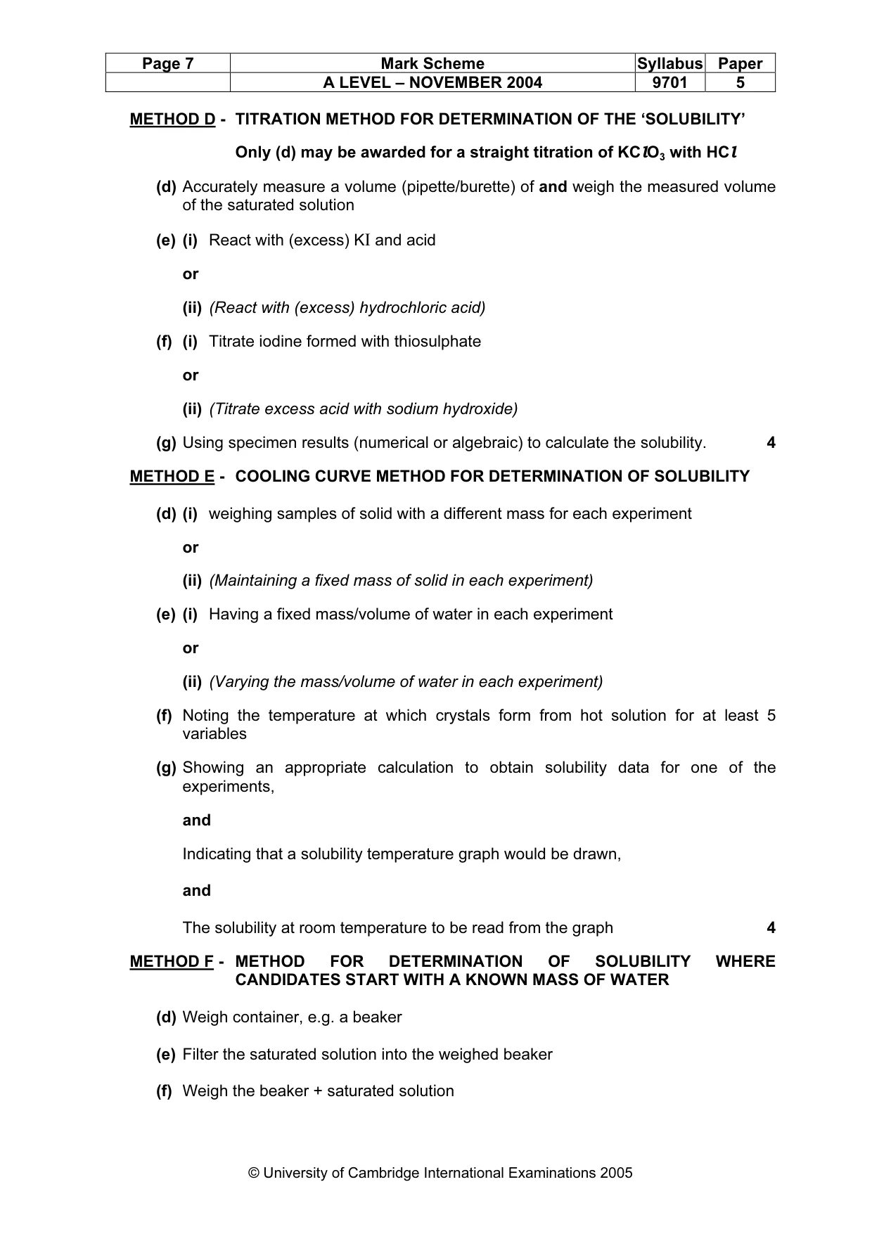 Mark scheme, page 10 of 11