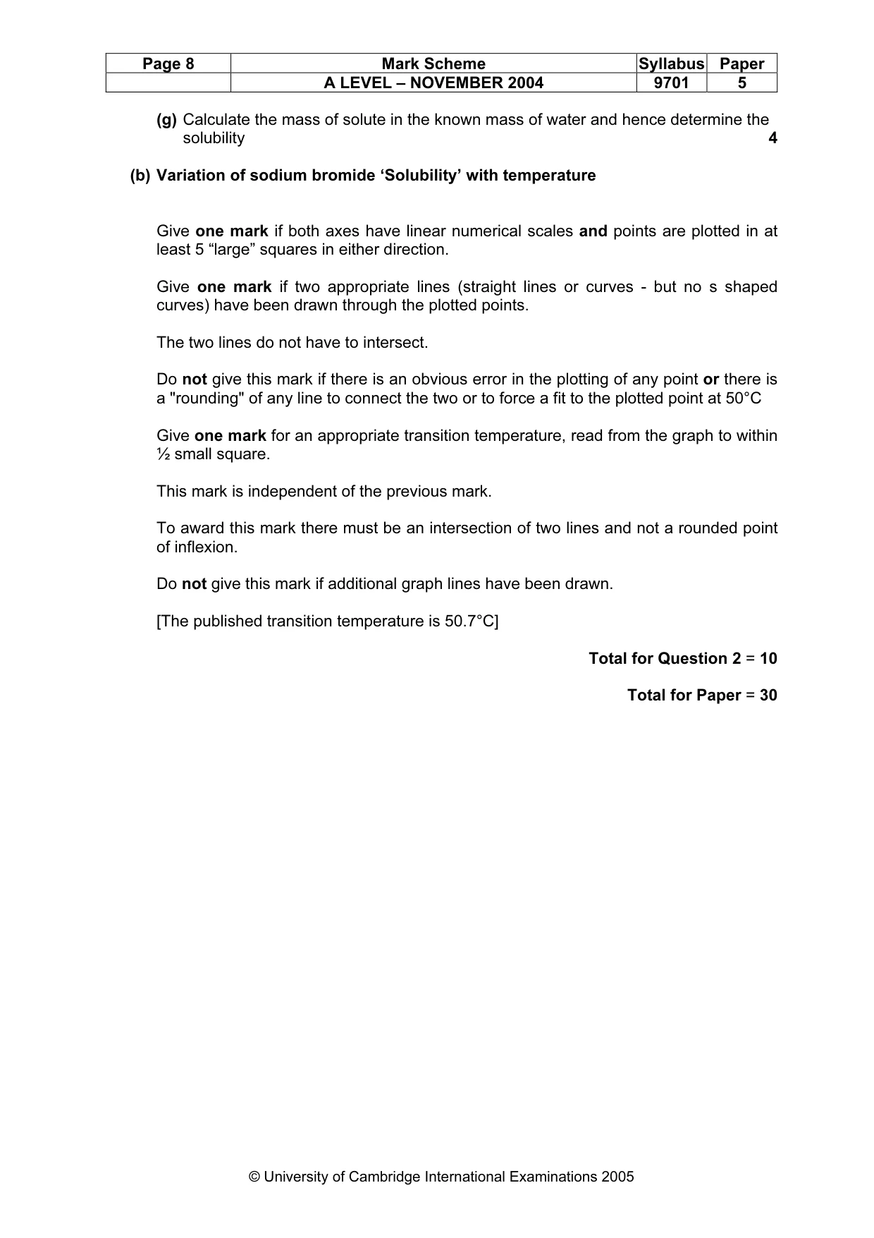 Mark scheme, page 11 of 11