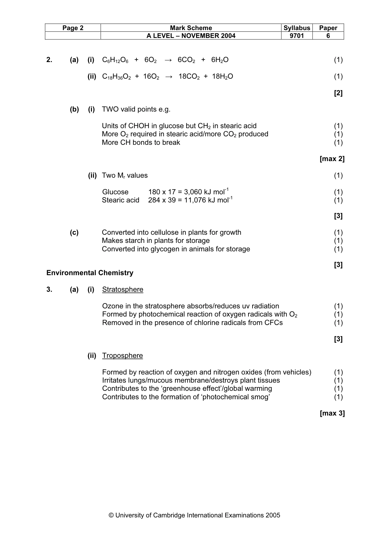 Mark scheme, page 5 of 11