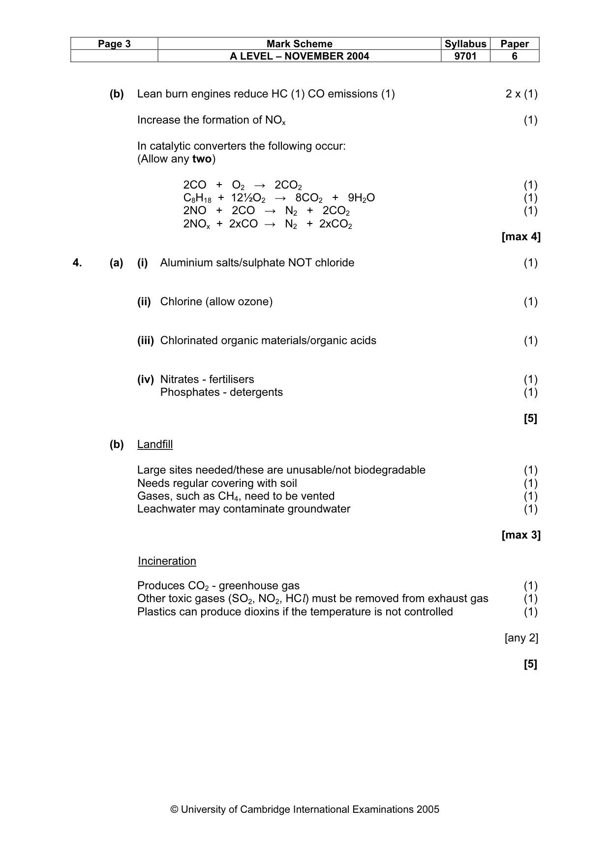 Mark scheme, page 6 of 11