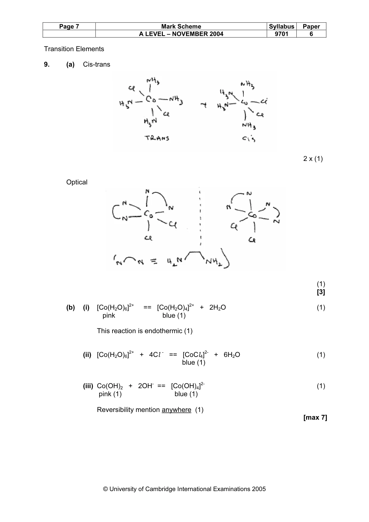 Mark scheme, page 10 of 11