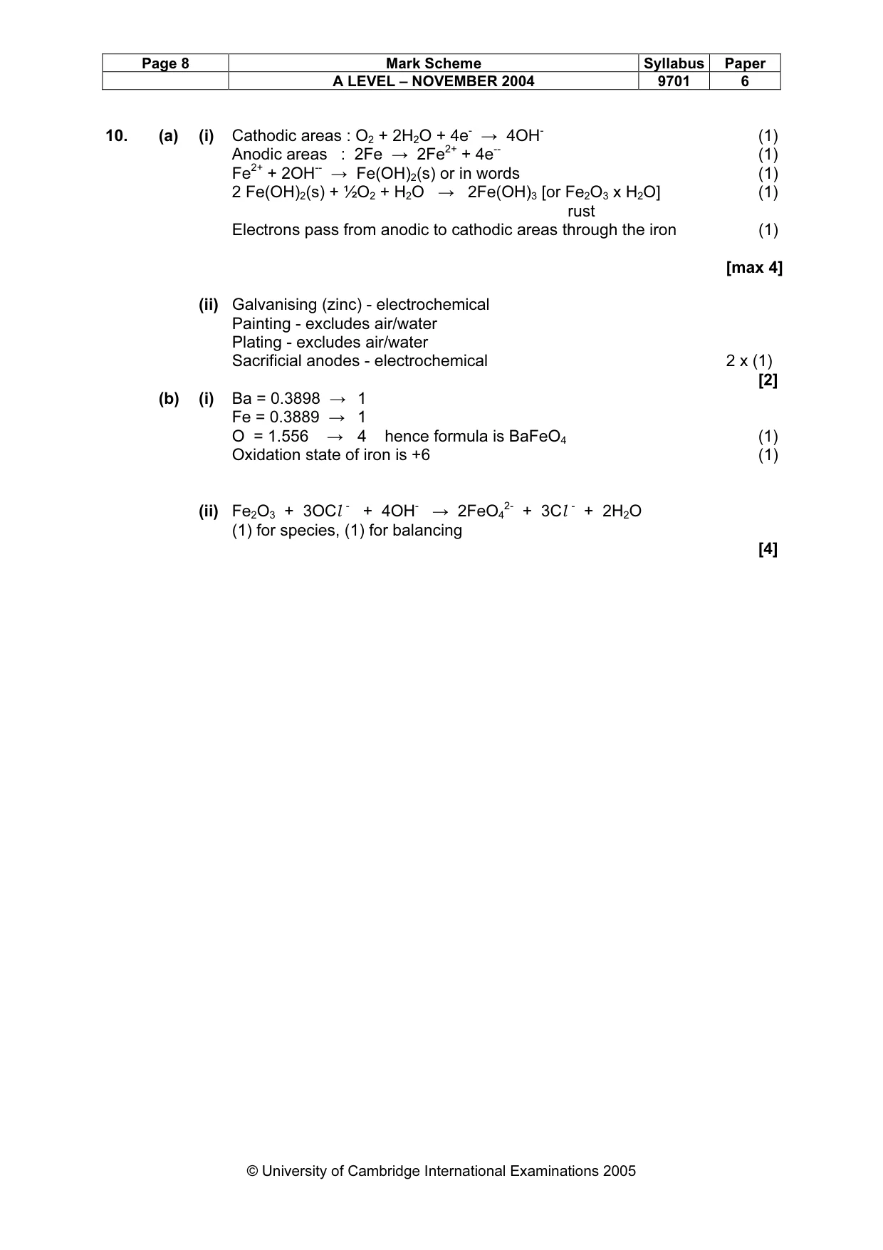 Mark scheme, page 11 of 11