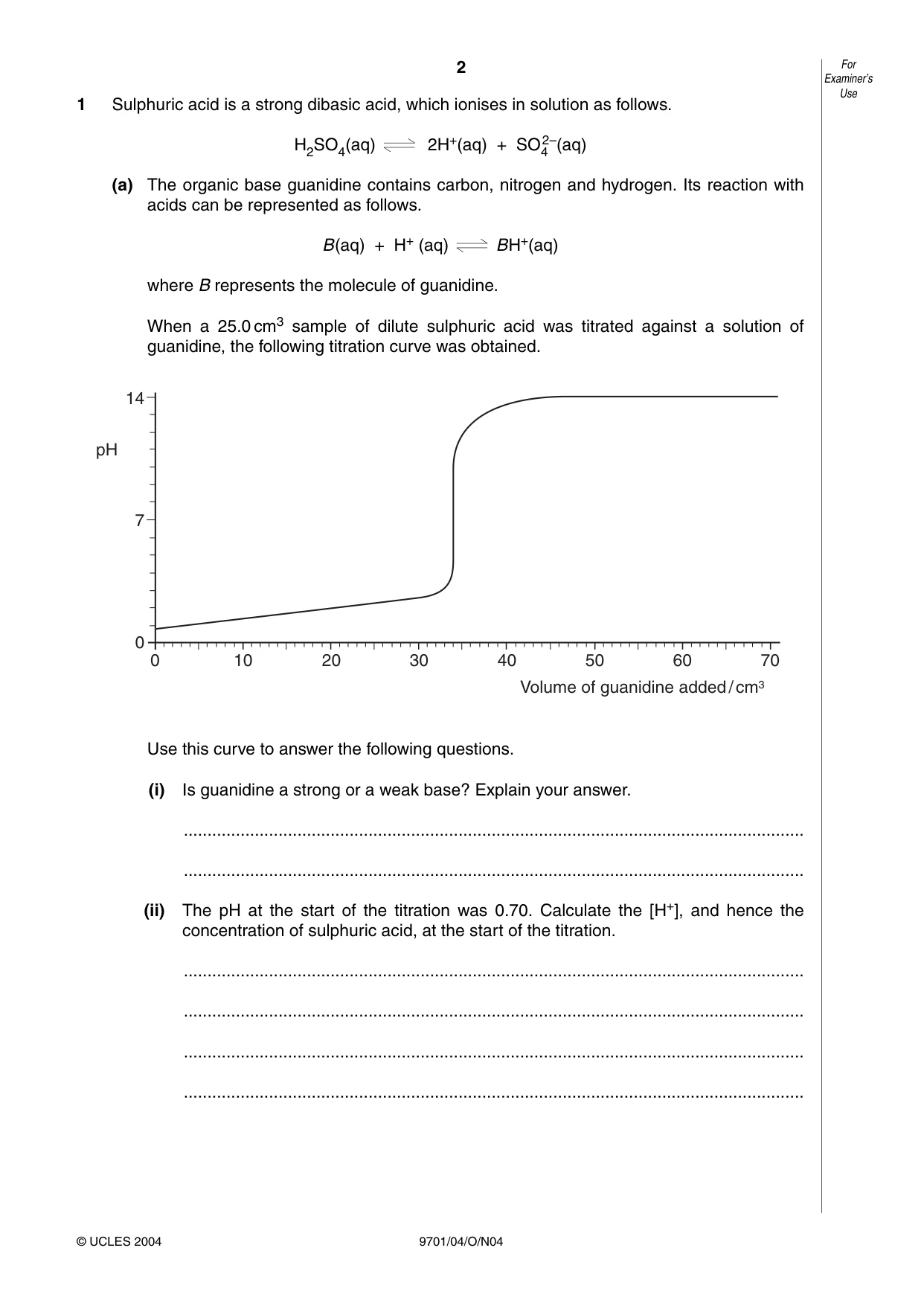 Cambridge A Level Chemistry 9701 2004 Oct/Nov Paper 4 · Variant 1 question paper, page 2 of 12