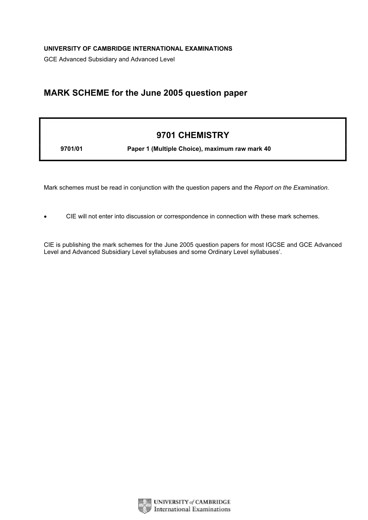Mark scheme, page 1 of 4