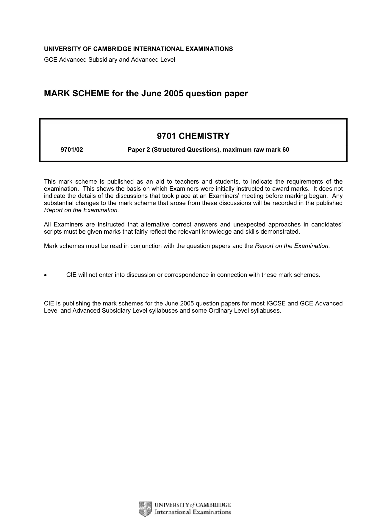 Mark scheme, page 1 of 7