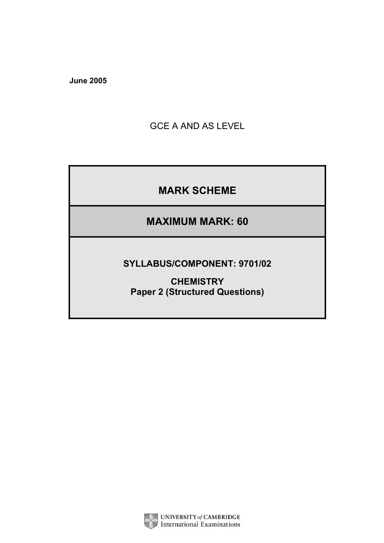 Mark scheme, page 3 of 7