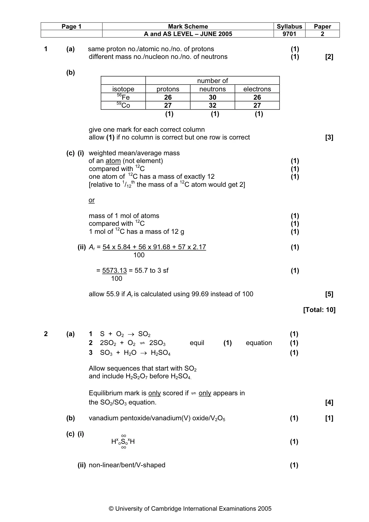 Mark scheme, page 4 of 7