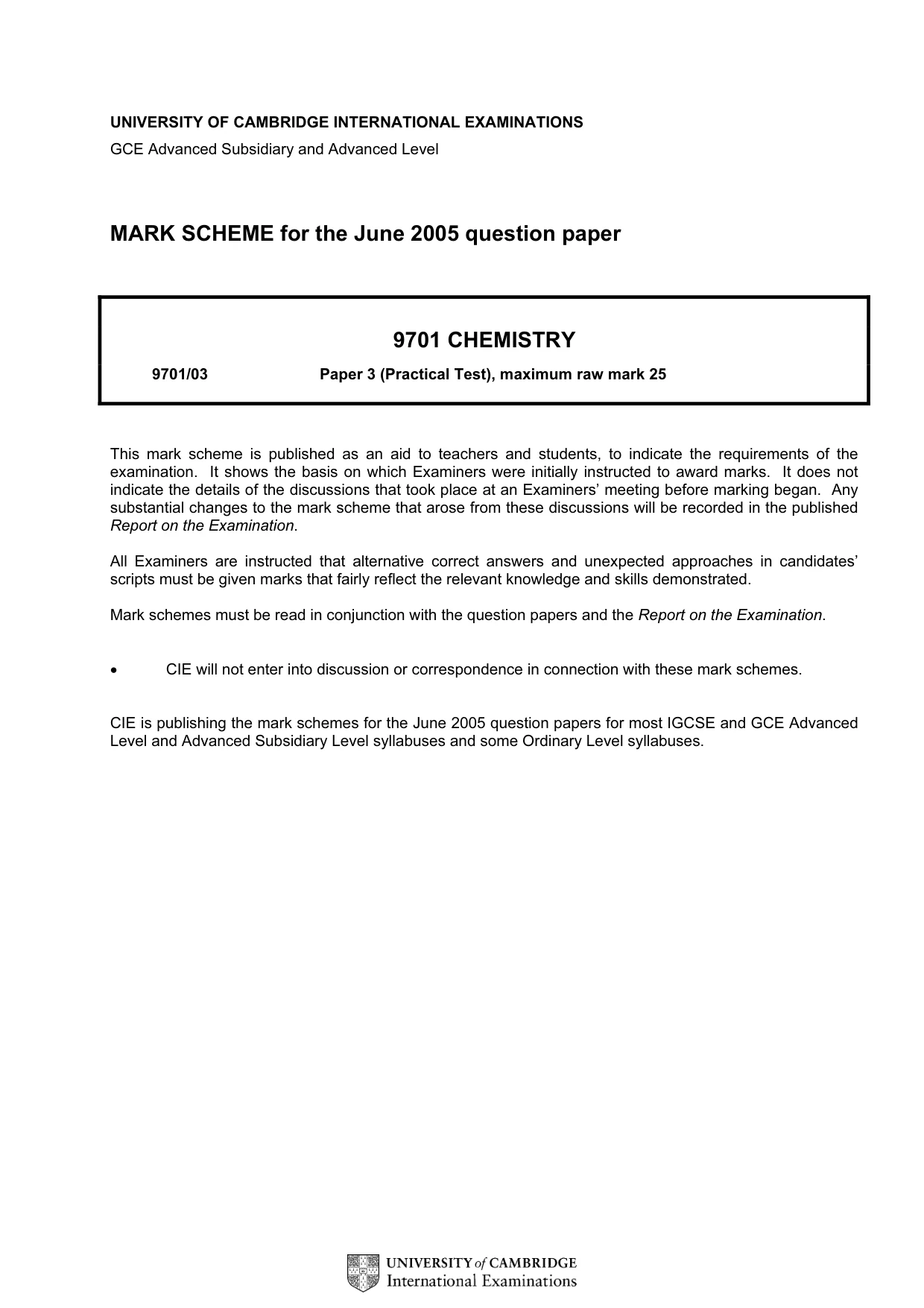 Mark scheme, page 1 of 9