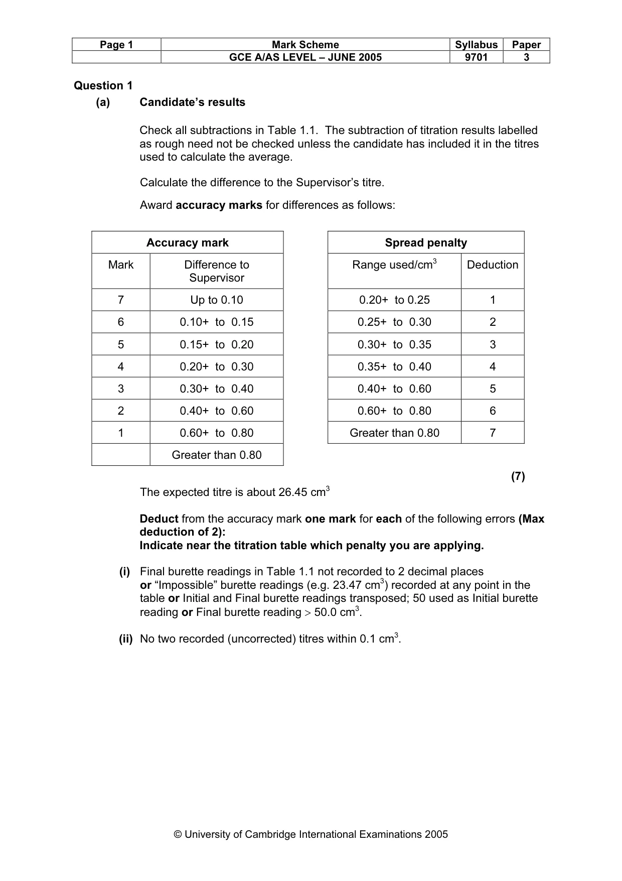 Mark scheme, page 4 of 9