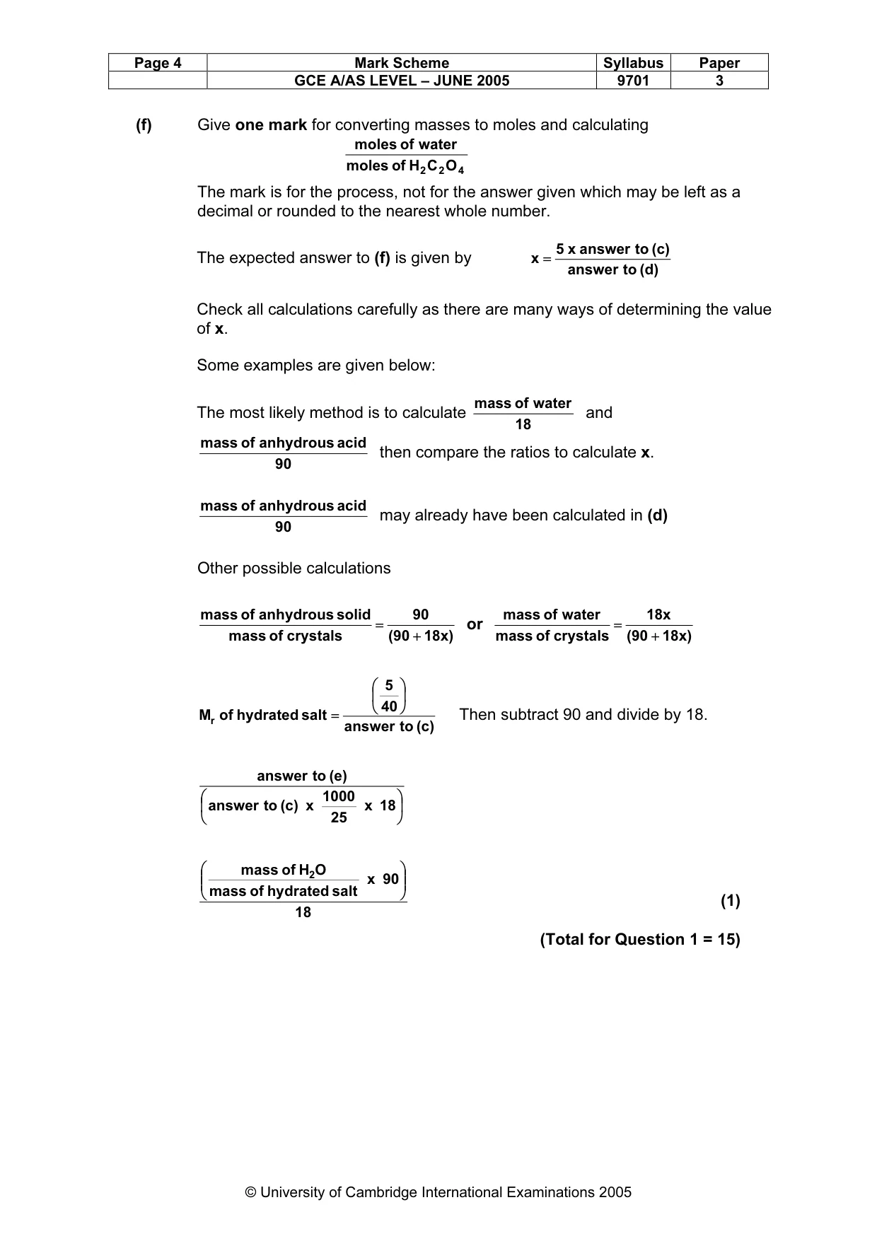 Mark scheme, page 7 of 9