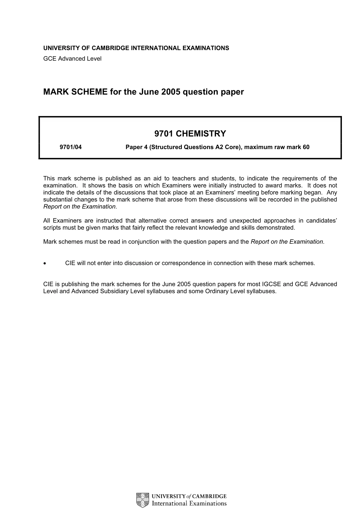 Mark scheme, page 1 of 8