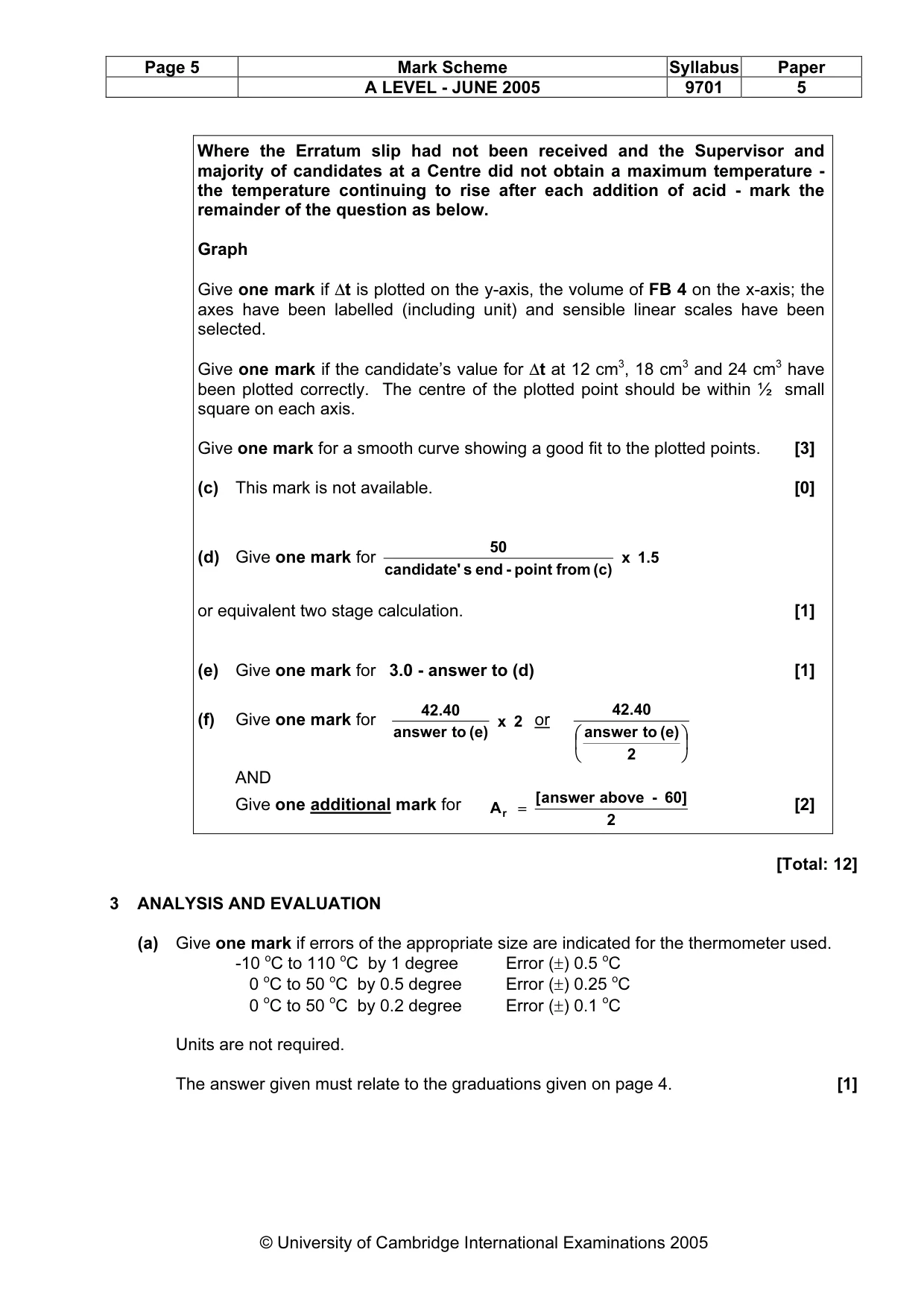 Mark scheme, page 8 of 10