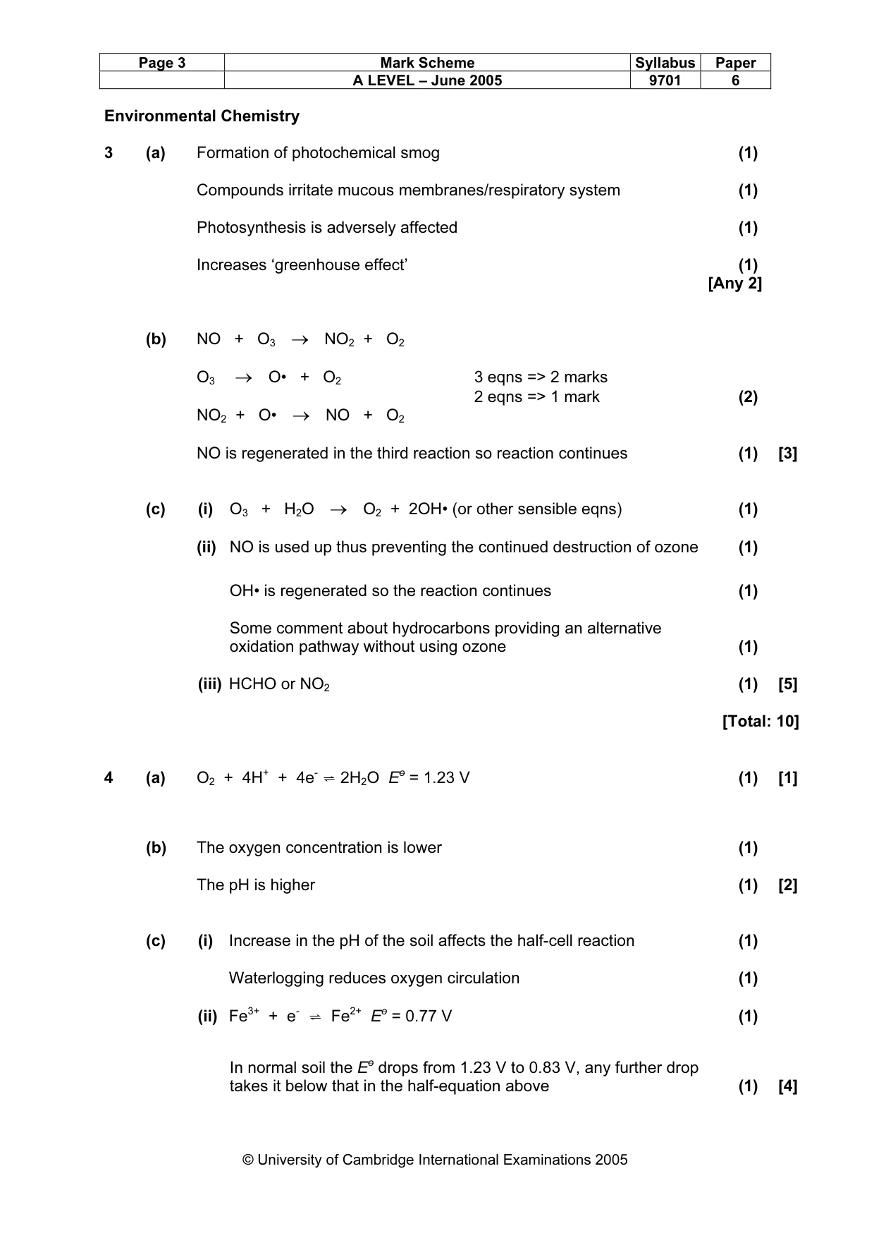 Mark scheme, page 6 of 12