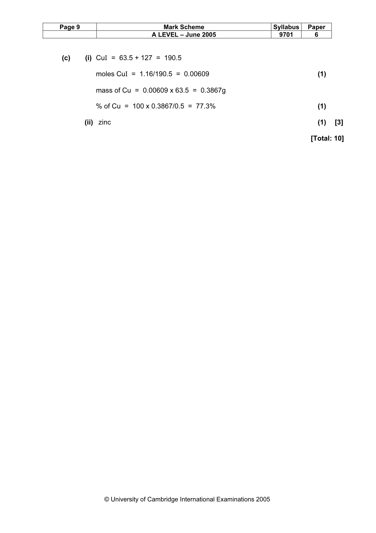 Mark scheme, page 12 of 12