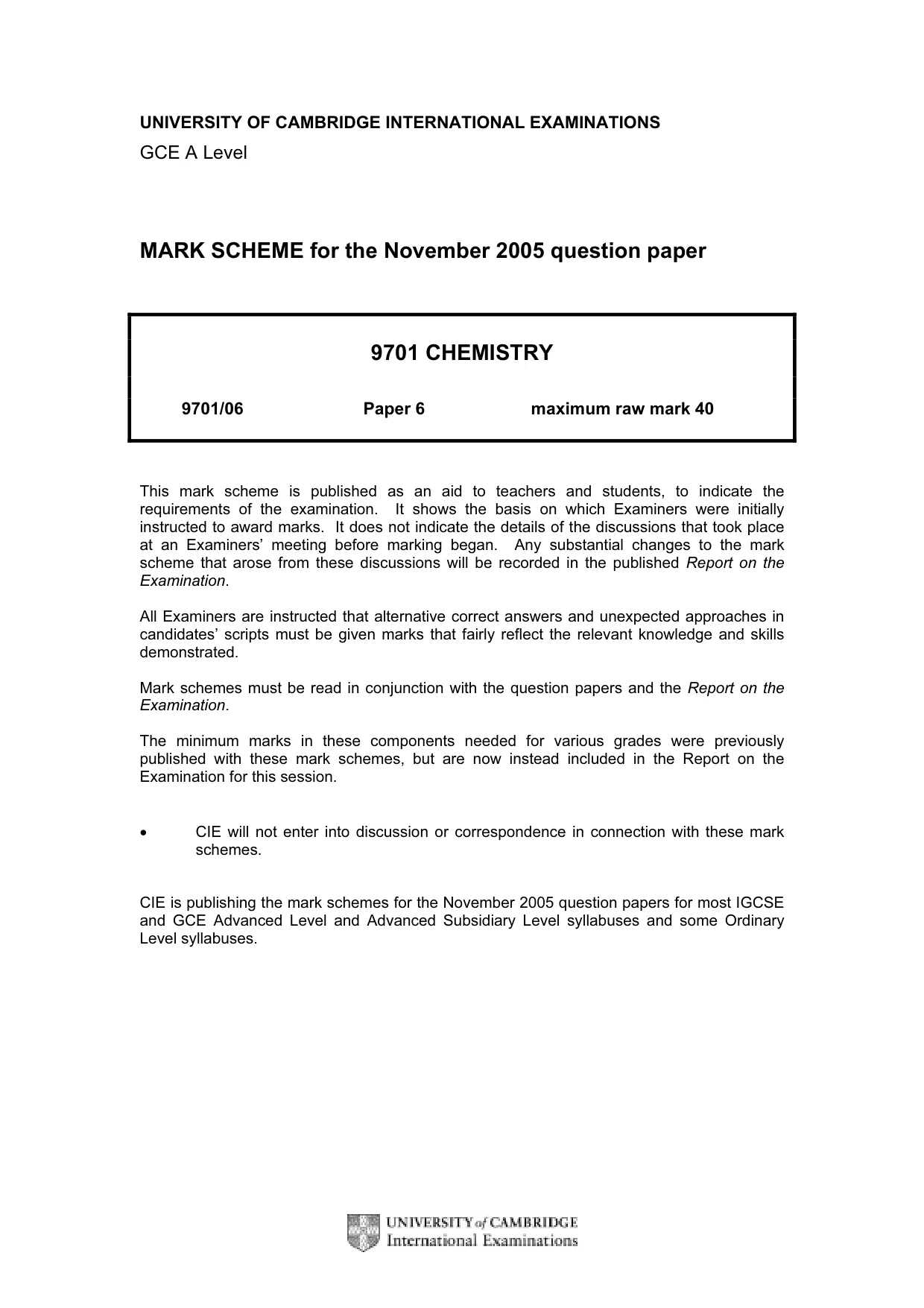 Mark scheme, page 1 of 7