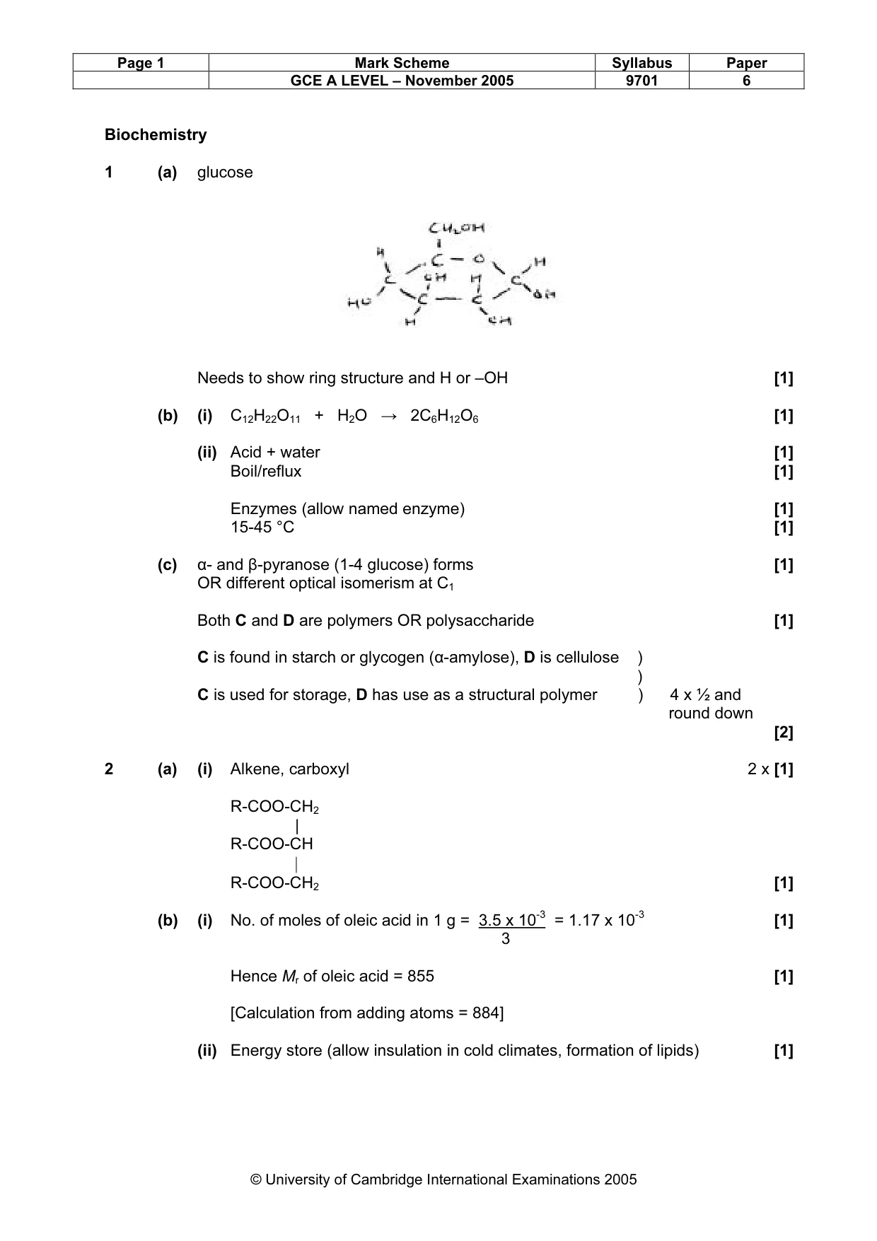 Mark scheme, page 2 of 7