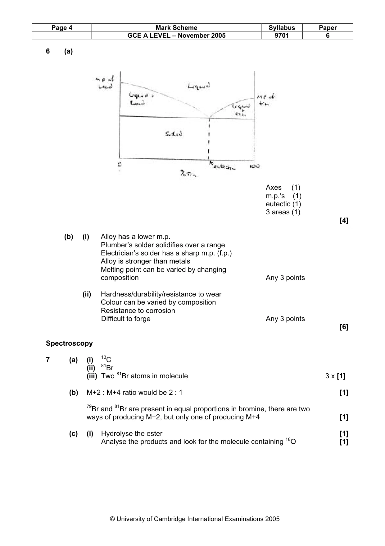 Mark scheme, page 5 of 7