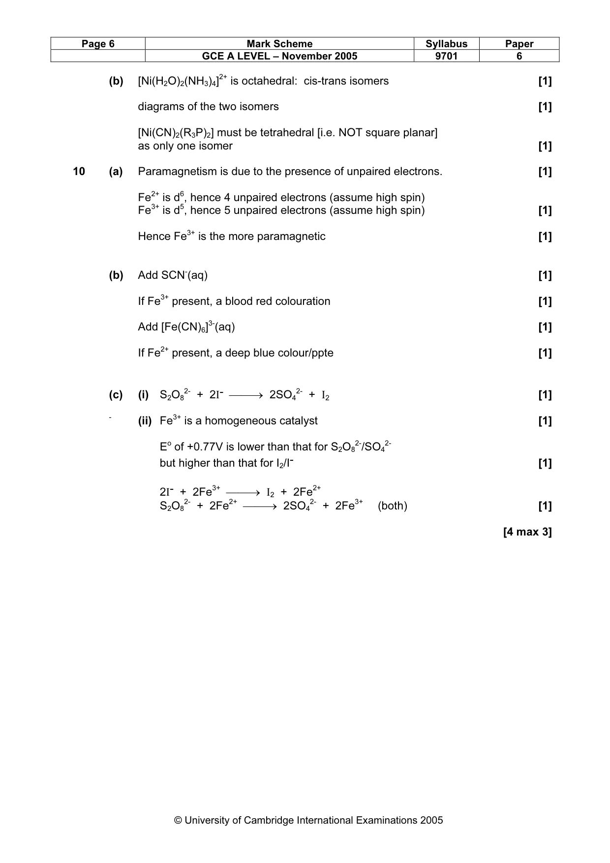 Mark scheme, page 7 of 7