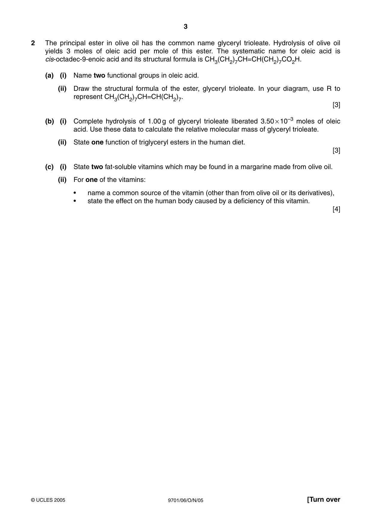 Cambridge A Level Chemistry 9701 2005 Oct/Nov Paper 6 · Variant 1 question paper, page 3 of 12