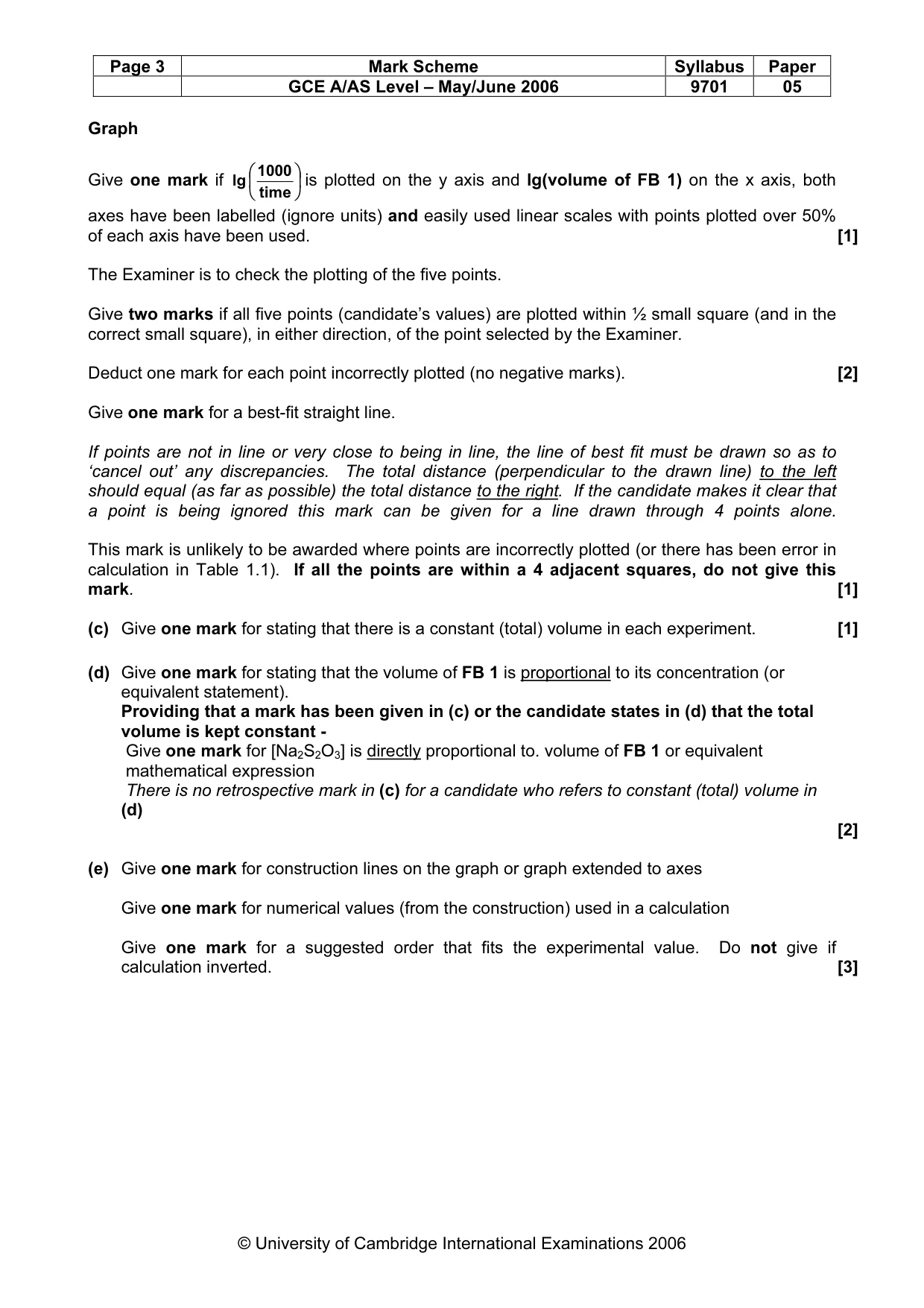 Mark scheme, page 4 of 6