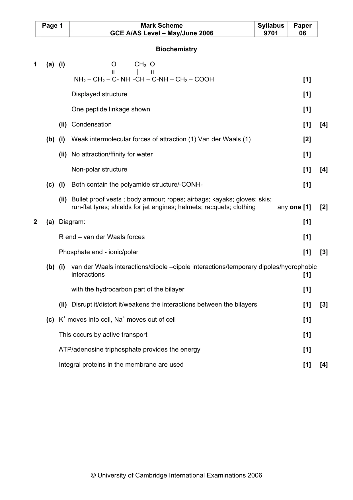 Mark scheme, page 2 of 7
