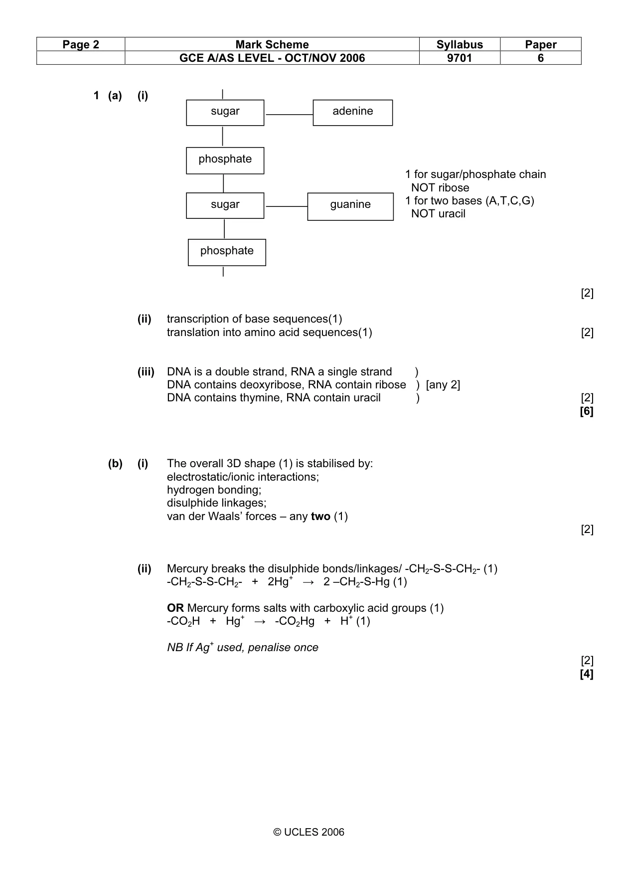 Mark scheme, page 2 of 11