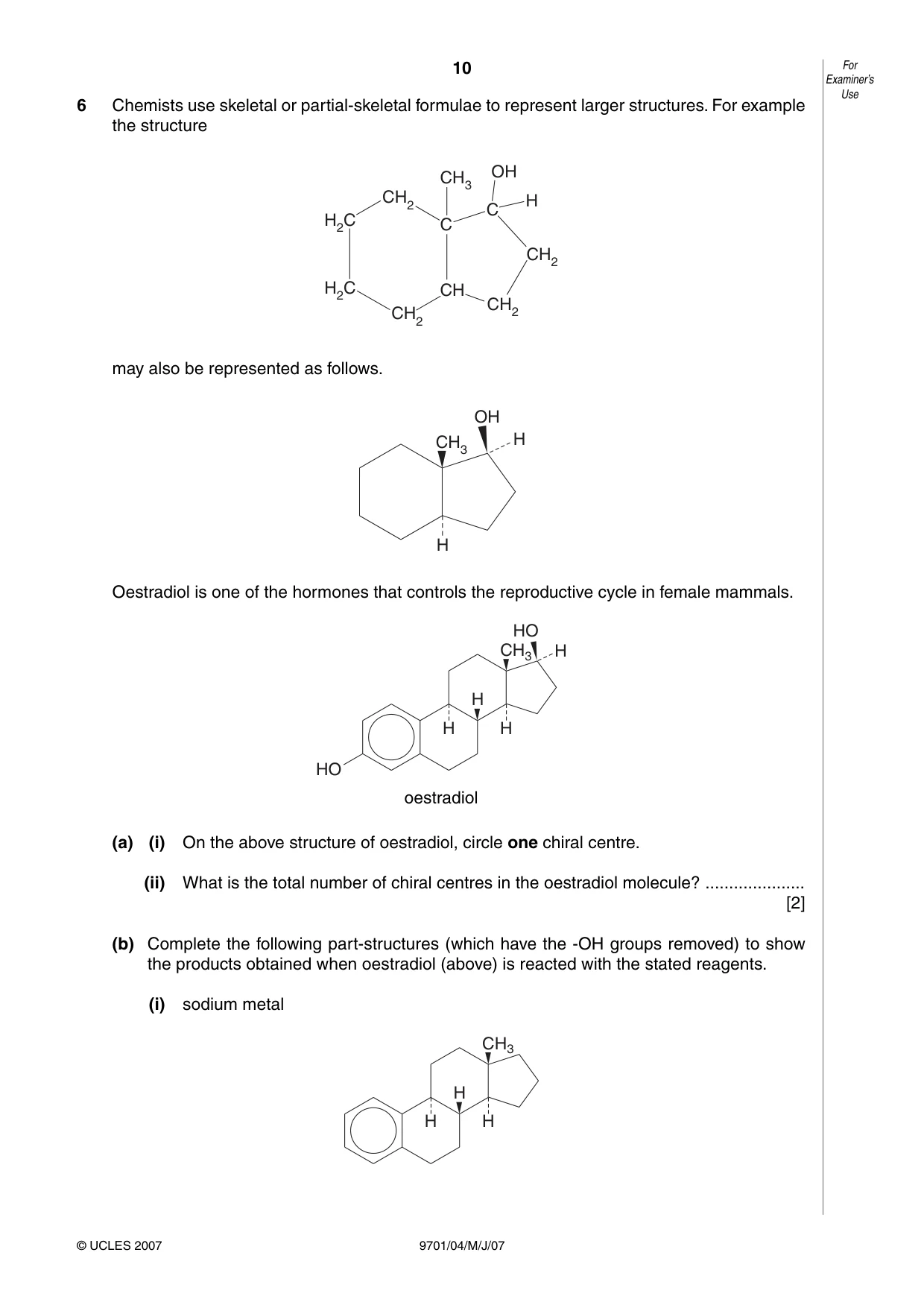Cambridge A Level Chemistry 9701 2007 May/June Paper 4 · Variant 1 question paper, page 10 of 16