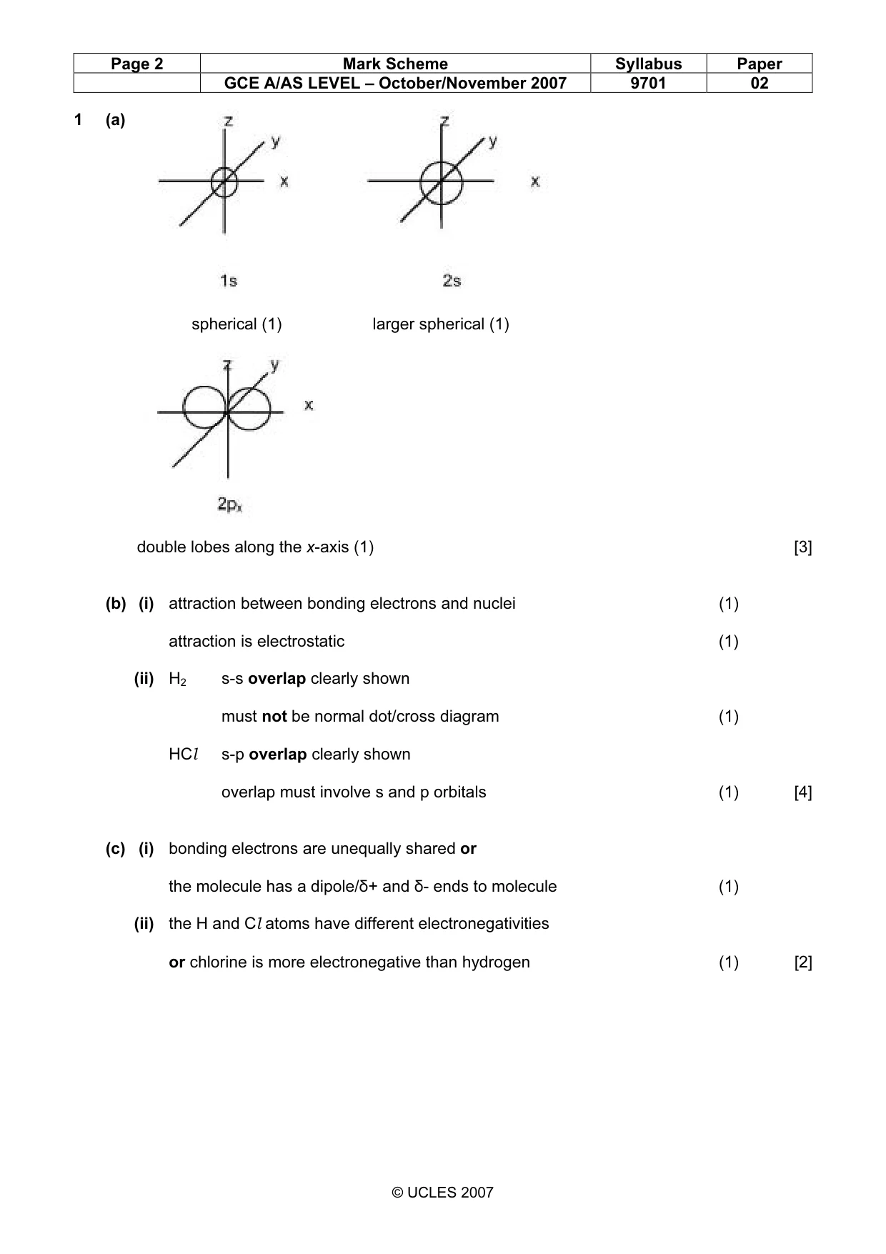 Mark scheme, page 2 of 7