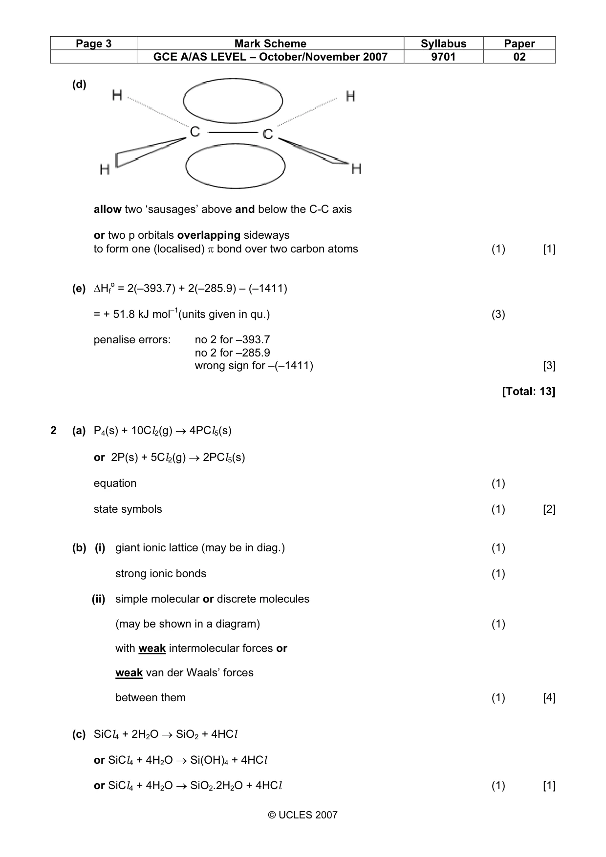 Mark scheme, page 3 of 7