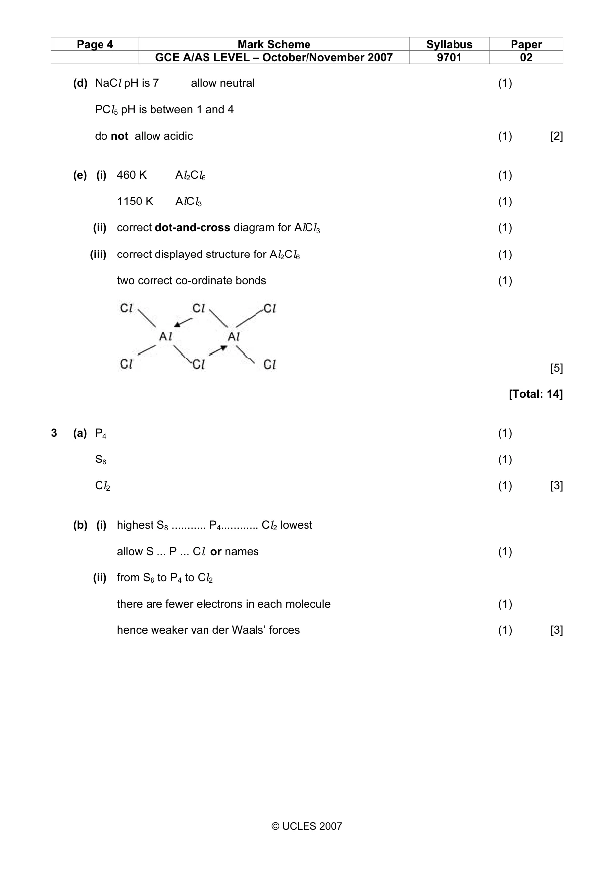 Mark scheme, page 4 of 7