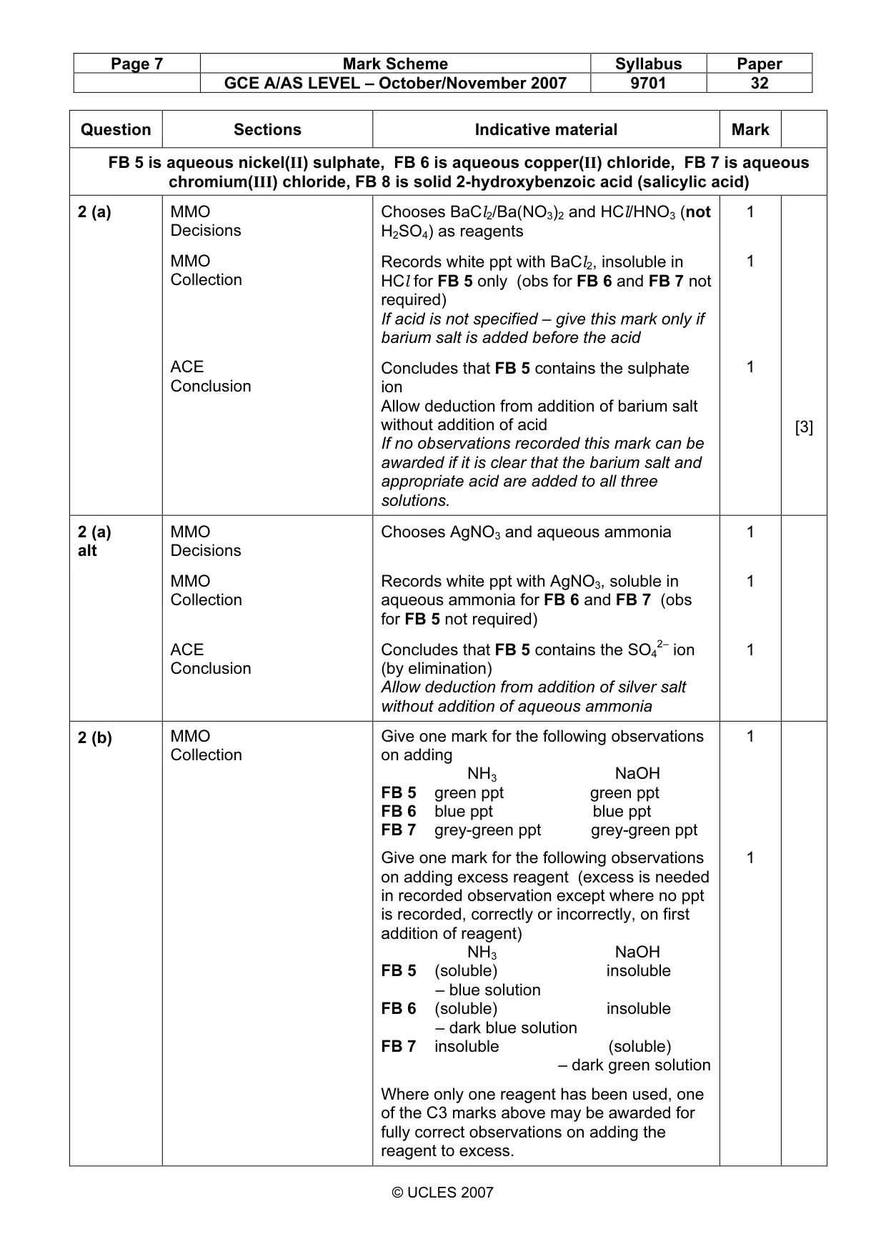 Mark scheme, page 7 of 8