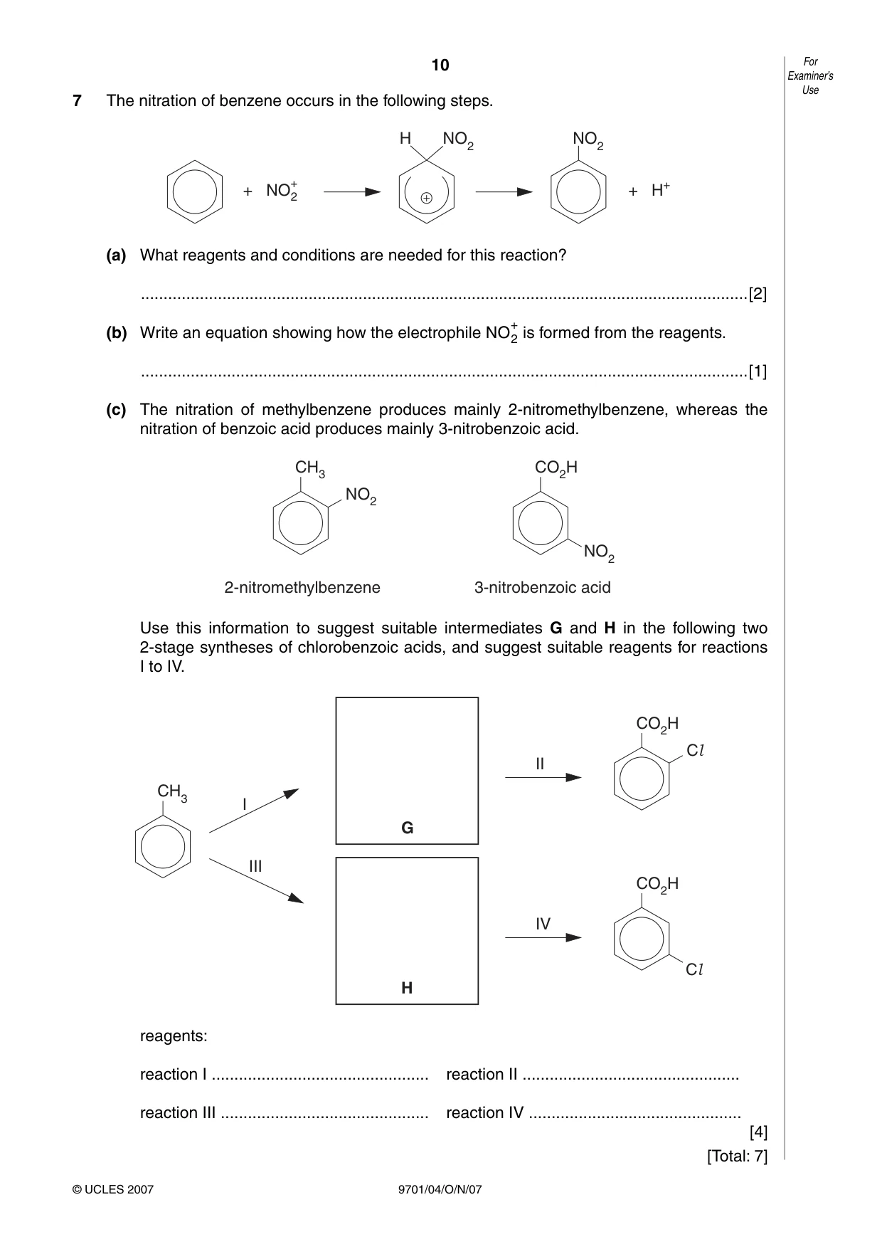 Cambridge A Level Chemistry 9701 2007 Oct/Nov Paper 4 · Variant 1 question paper, page 10 of 16