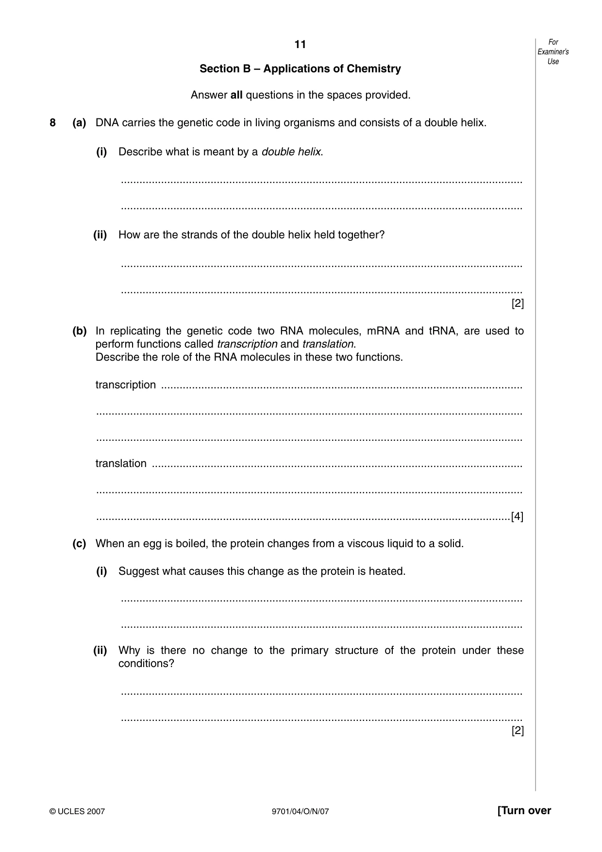 Cambridge A Level Chemistry 9701 2007 Oct/Nov Paper 4 · Variant 1 question paper, page 11 of 16