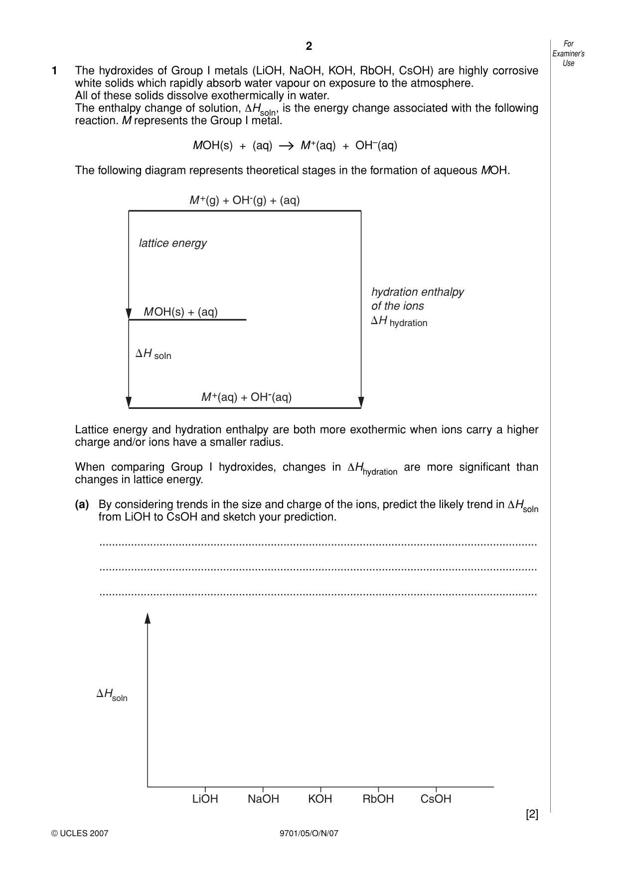Cambridge A Level Chemistry 9701 2007 Oct/Nov Paper 5 · Variant 1 question paper, page 2 of 12