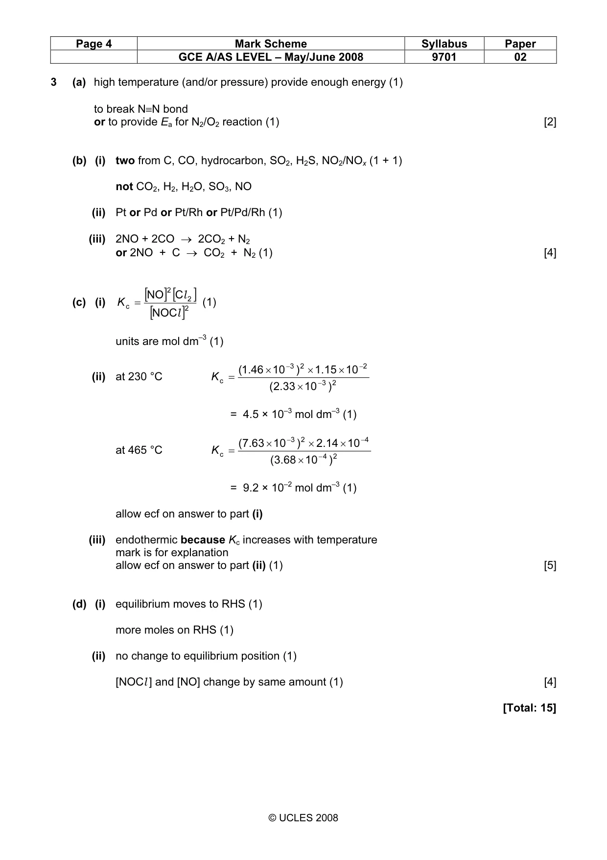 Mark scheme, page 4 of 6