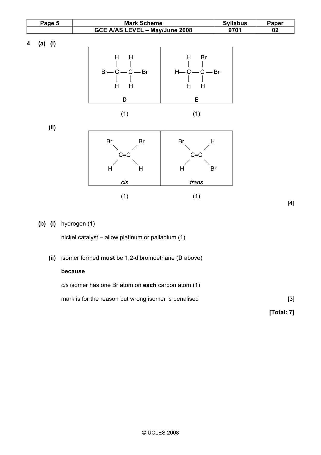 Mark scheme, page 5 of 6